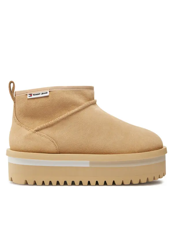 Tommy Jeans Tommy Jeans Čizme za snijeg Tjw Suede Flatform Boot Wl EN0EN02599 Bež