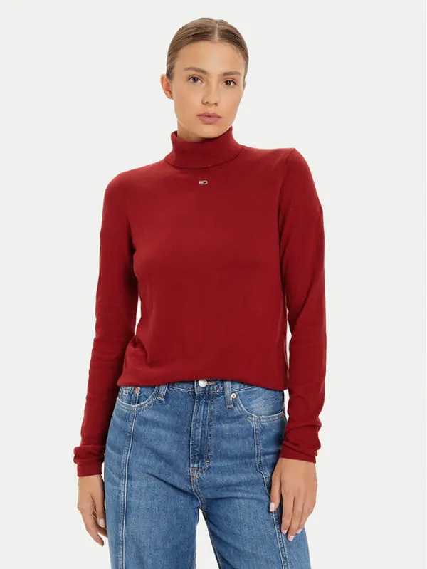Tommy Jeans Tommy Jeans Dolčevita Essential DW0DW19686 Crvena Regular Fit