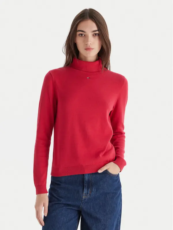 Tommy Jeans Tommy Jeans Dolčevita Essential DW0DW21672 Crvena Regular Fit
