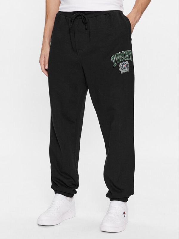 Tommy Jeans Tommy Jeans Donji dio trenerke College Graphic DM0DM16772 Crna Relaxed Fit