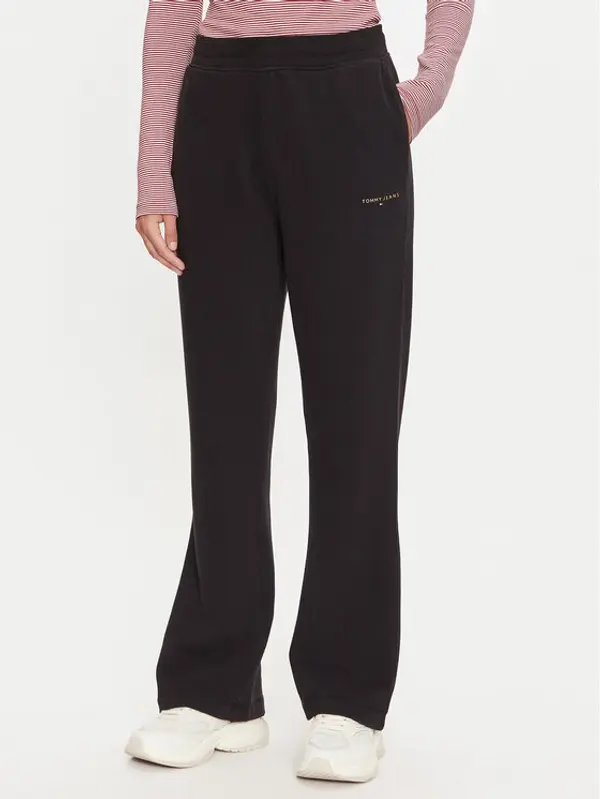 Tommy Jeans Tommy Jeans Donji dio trenerke DW0DW19657 Crna Relaxed Fit
