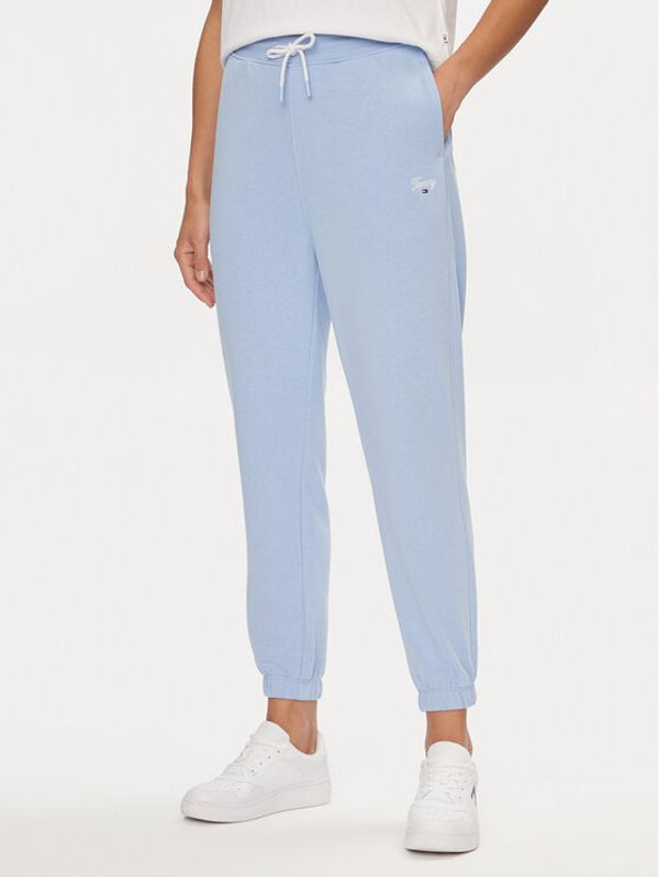 Tommy Jeans Tommy Jeans Donji dio trenerke Script DW0DW17771 Svijetloplava Relaxed Fit