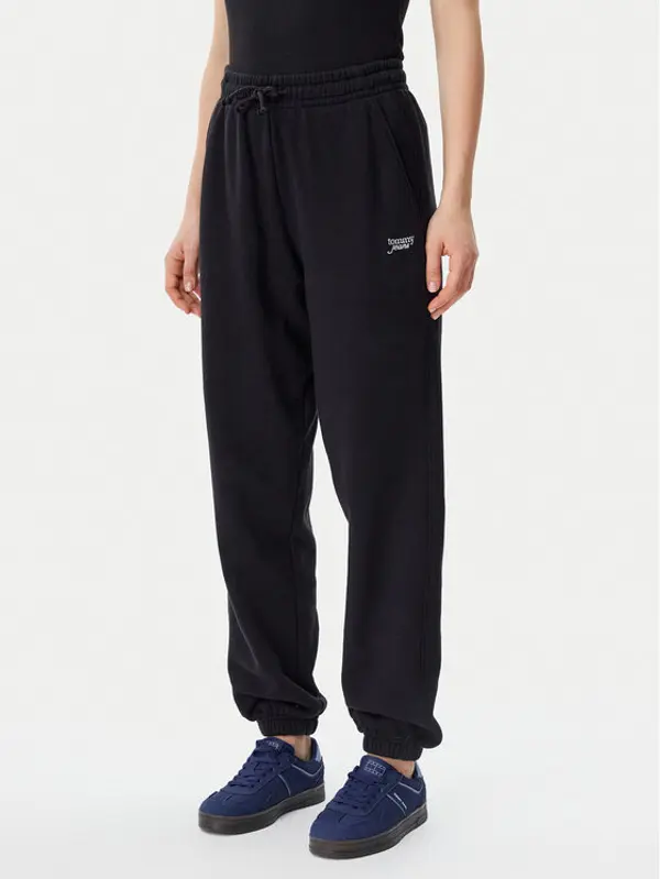Tommy Jeans Tommy Jeans Donji dio trenerke Script DW0DW20670 Crna Relaxed Fit