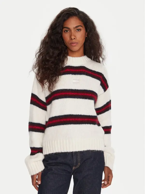 Tommy Jeans Tommy Jeans Džemper Badge DW0DW21679 Écru Relaxed Fit