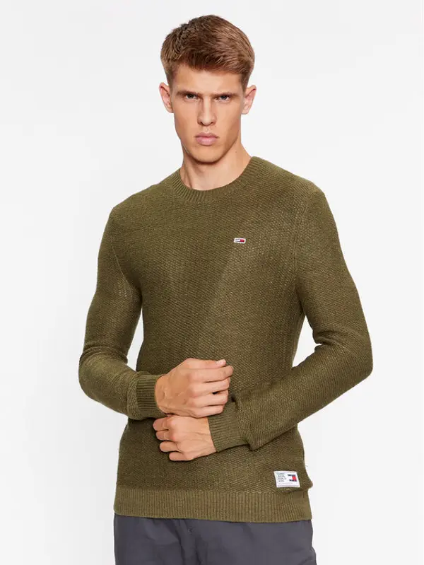 Tommy Jeans Tommy Jeans Džemper DM0DM15060 Zelena Regular Fit