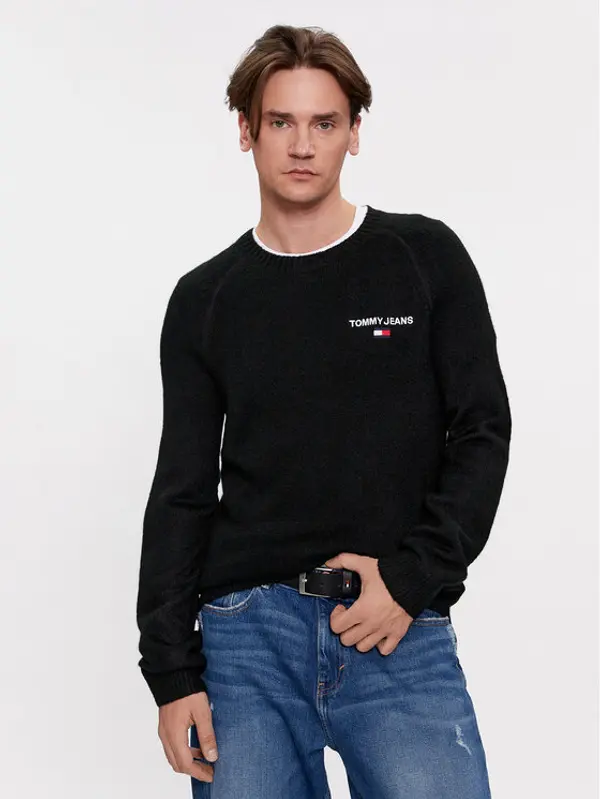Tommy Jeans Tommy Jeans Džemper DM0DM17756 Crna Regular Fit