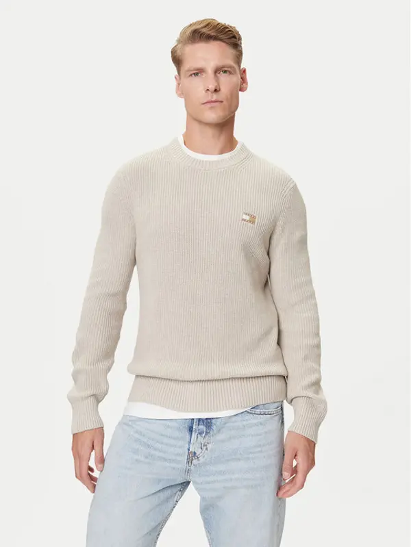 Tommy Jeans Tommy Jeans Džemper DM0DM21652 Bež Slim Fit