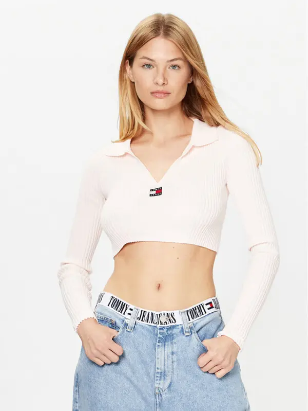 Tommy Jeans Tommy Jeans Džemper DW0DW14950 Ružičasta Slim Fit