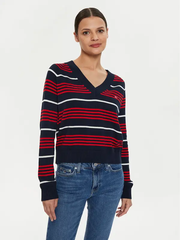 Tommy Jeans Tommy Jeans Džemper DW0DW18652 Tamnoplava Relaxed Fit