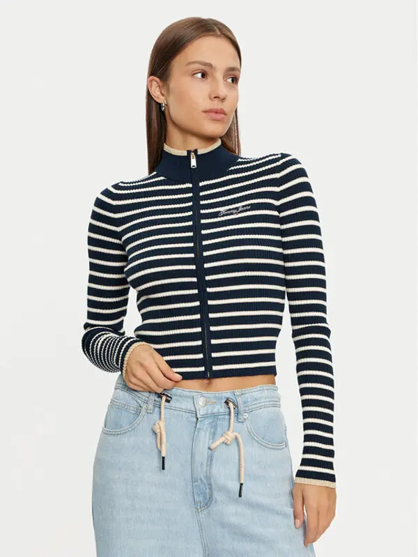 Tommy Jeans Tommy Jeans Džemper DW0DW19835 Tamnoplava Slim Fit