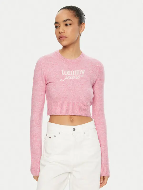 Tommy Jeans Tommy Jeans Džemper DW0DW19895 Ružičasta Regular Fit