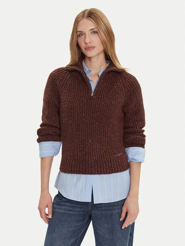 Tommy Jeans Tommy Jeans Džemper DW0DW21686 Smeđa Relaxed Fit