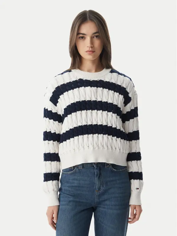 Tommy Jeans Tommy Jeans Džemper DW0DW22926 Tamnoplava Loose Fit