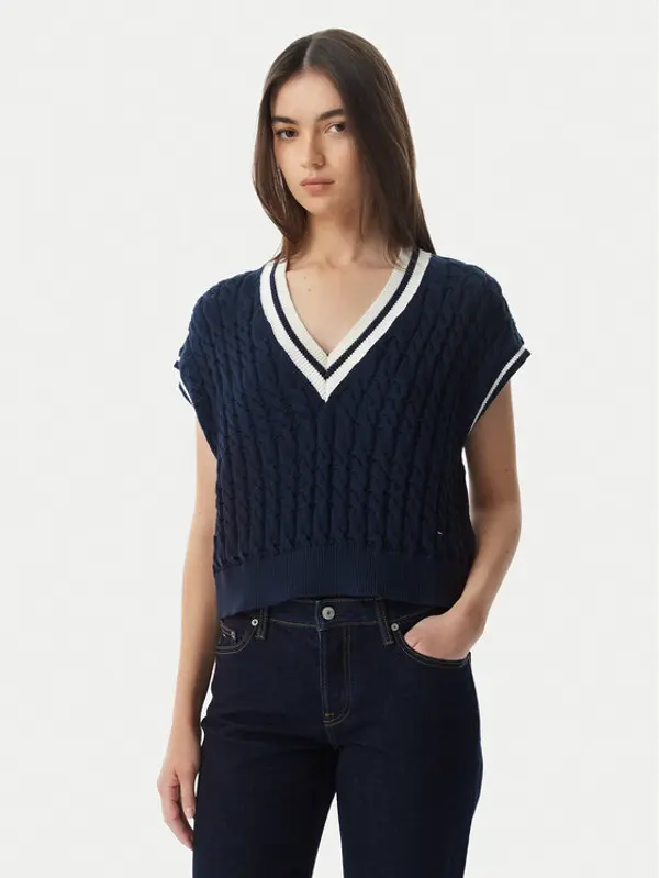 Tommy Jeans Tommy Jeans Džemper DW0DW22927 Tamnoplava Regular Fit