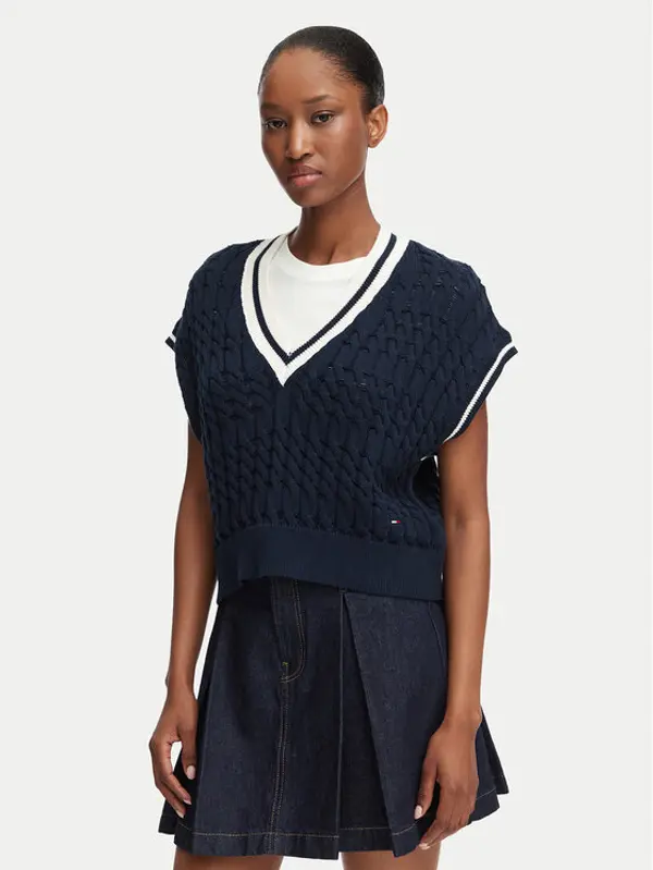 Tommy Jeans Tommy Jeans Džemper DW0DW22927 Tamnoplava Regular Fit