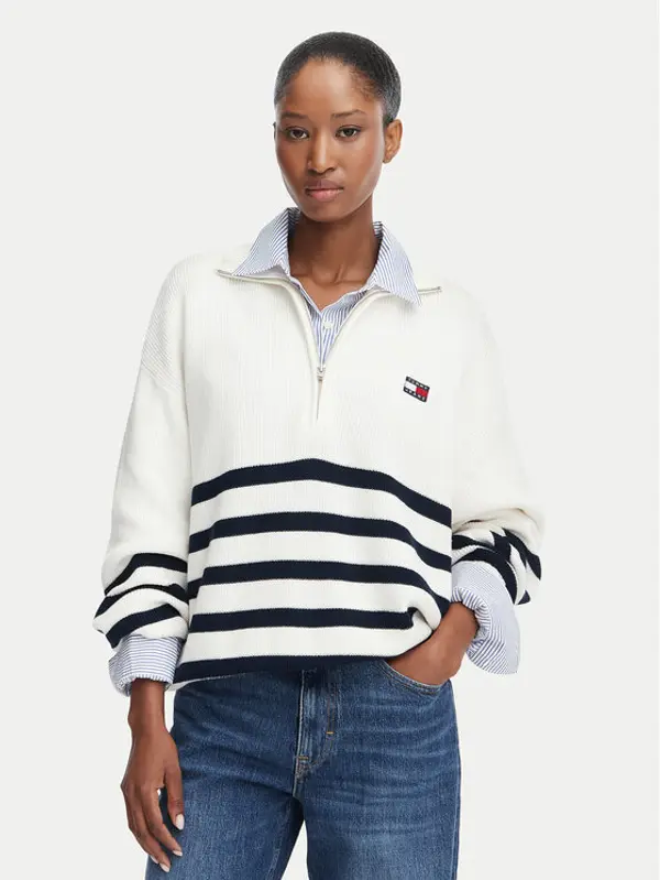 Tommy Jeans Tommy Jeans Džemper DW0DW22928 Krem Regular Fit