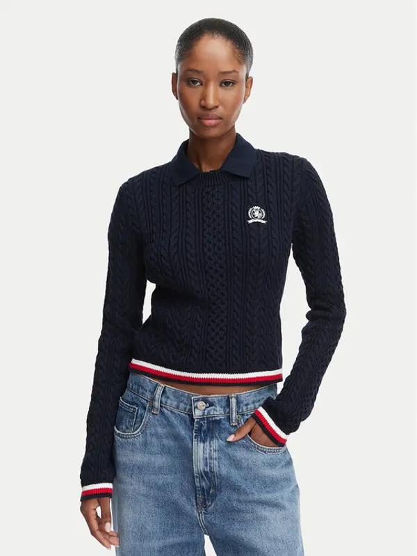 Tommy Jeans Tommy Jeans Džemper DW0DW22933 Tamnoplava Regular Fit