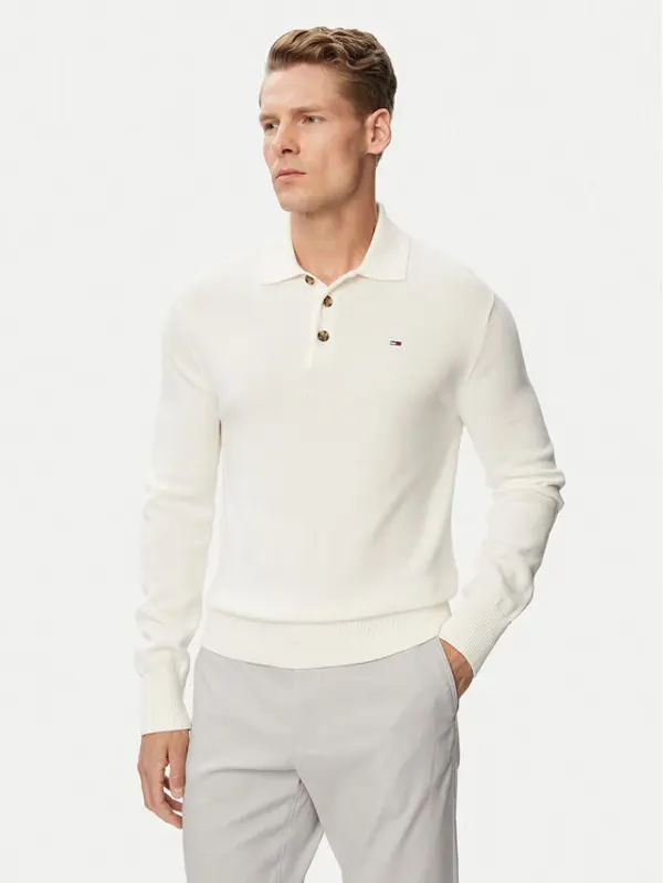 Tommy Jeans Tommy Jeans Džemper Essential DM0DM20304 Bijela Slim Fit