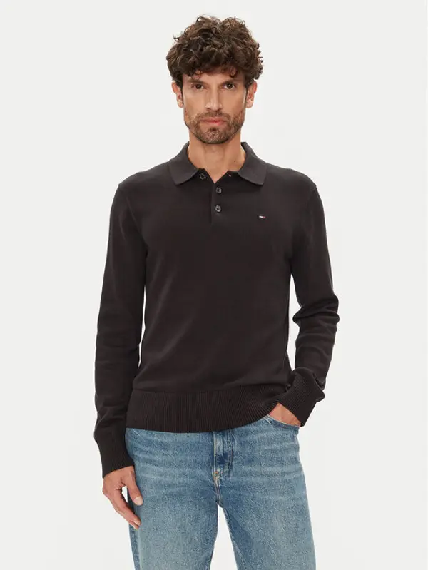 Tommy Jeans Tommy Jeans Džemper Essential DM0DM20304 Crna Slim Fit