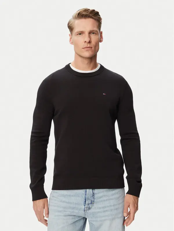Tommy Jeans Tommy Jeans Džemper Essential DM0DM22853 Crna Slim Fit