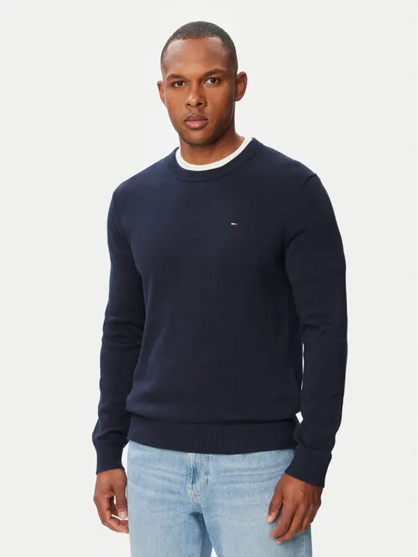 Tommy Jeans Tommy Jeans Džemper Essential DM0DM22853 Tamnoplava Slim Fit