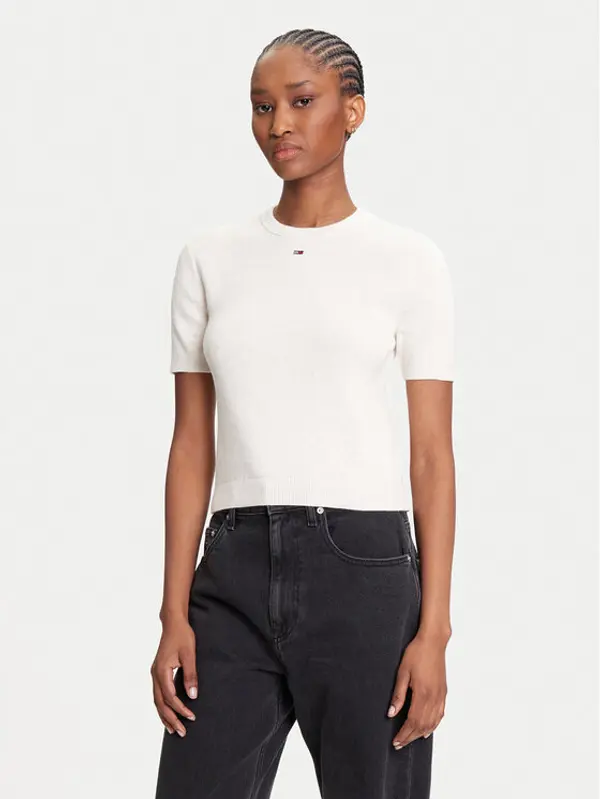 Tommy Jeans Tommy Jeans Džemper Essential DW0DW19336 Bež Regular Fit