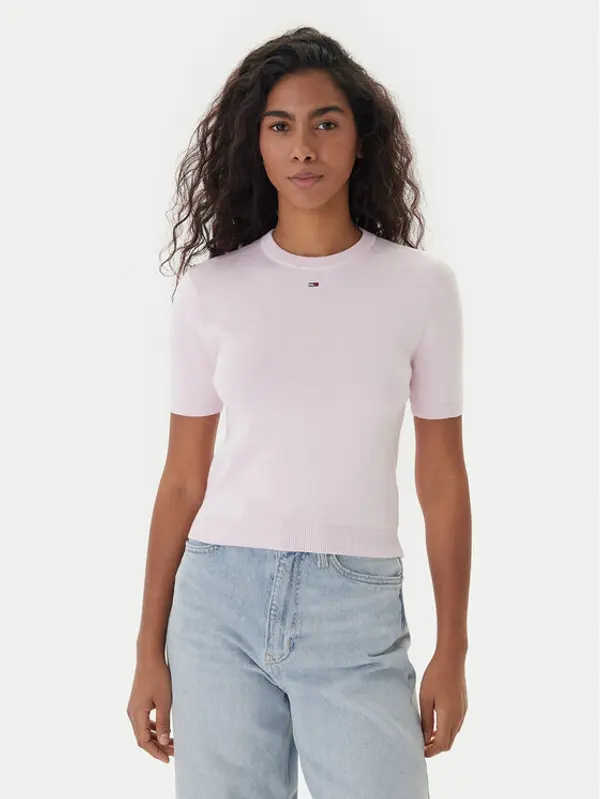Tommy Jeans Tommy Jeans Džemper Essential DW0DW19336 Ružičasta Regular Fit