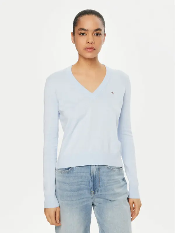 Tommy Jeans Tommy Jeans Džemper Essential DW0DW19888 Svijetloplava Regular Fit