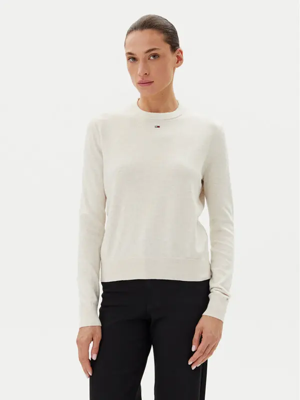 Tommy Jeans Tommy Jeans Džemper Essential DW0DW20159 Bež Regular Fit