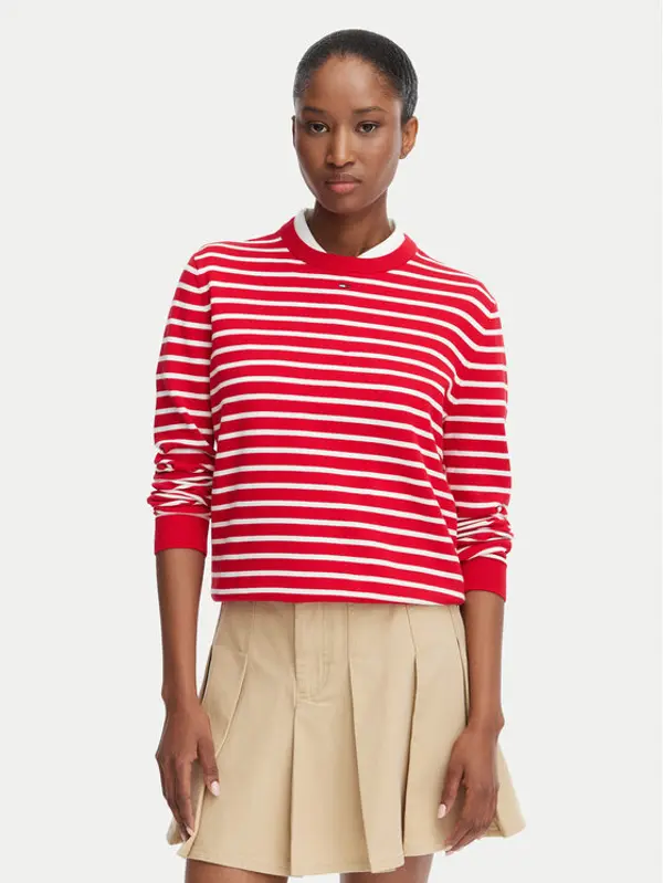 Tommy Jeans Tommy Jeans Džemper Essential DW0DW20159 Crvena Regular Fit
