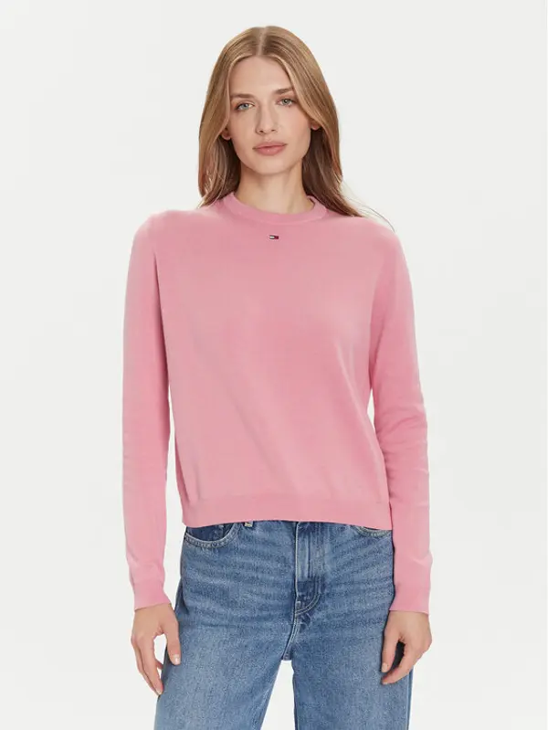 Tommy Jeans Tommy Jeans Džemper Essential DW0DW20159 Ružičasta Regular Fit