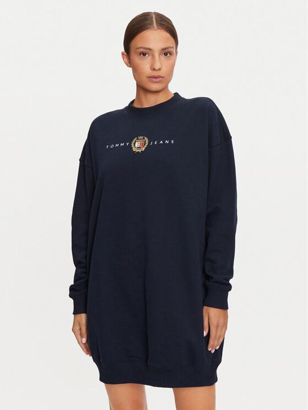 Tommy Jeans Tommy Jeans Džemper haljina DW0DW18715 Tamnoplava Relaxed Fit