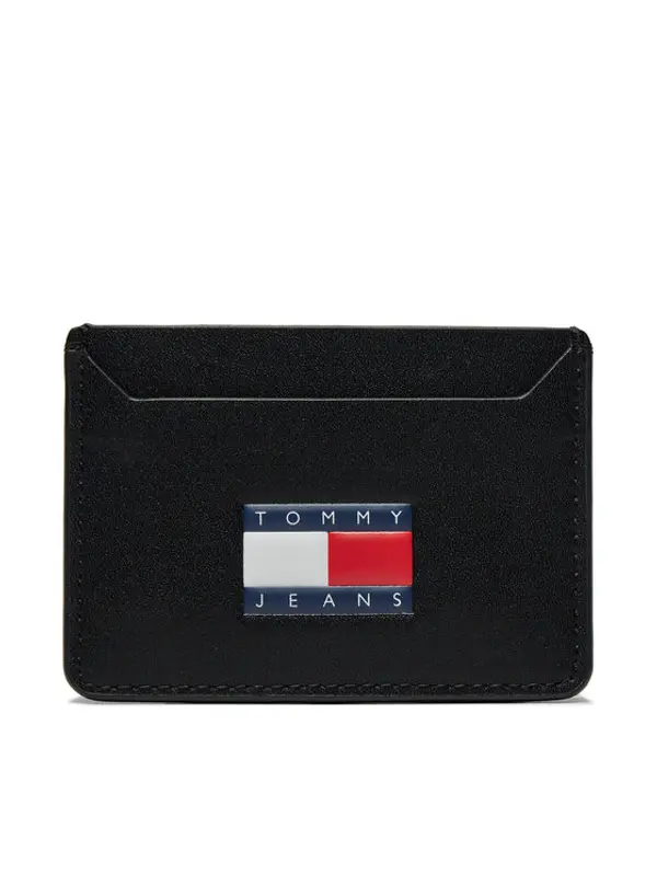 Tommy Jeans Tommy Jeans Etui za kreditne kartice Tjm Heritage Leather Cc Holder AM0AM12085 Crna