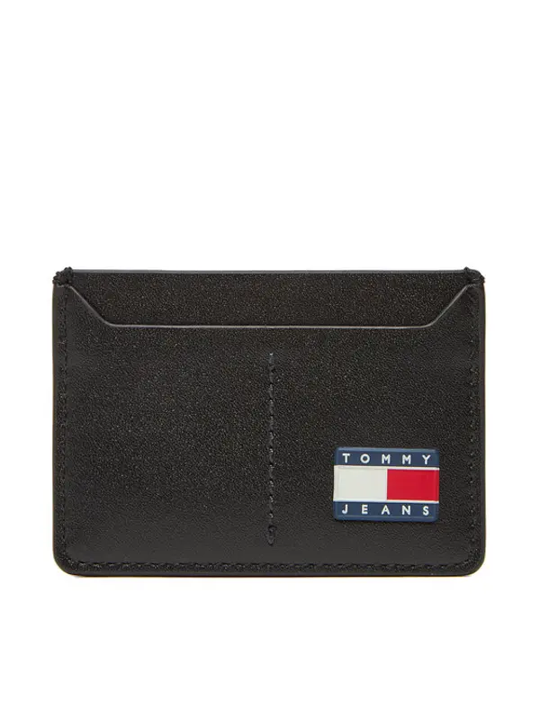 Tommy Jeans Tommy Jeans Etui za kreditne kartice Tjm Heritage Leather Cc Holder AM0AM13410 Crna