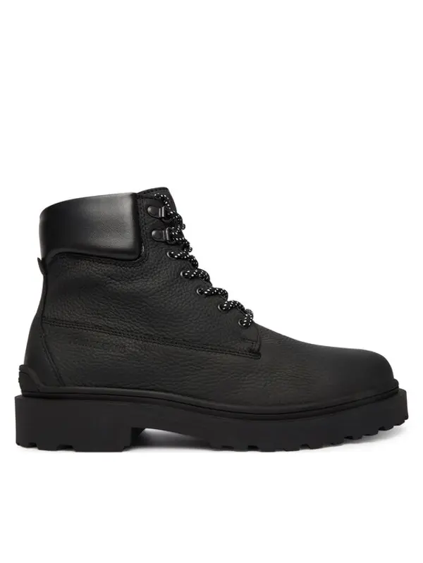 Tommy Jeans Tommy Jeans Gležnjače Tjm Lace Up Boot Leather EM0EM01629 Crna