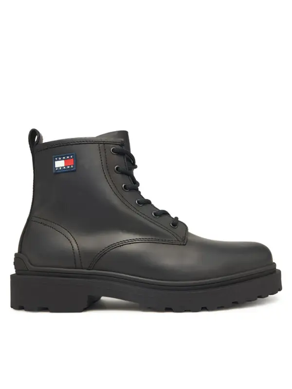 Tommy Jeans Tommy Jeans Gležnjače Tjm Lace Up Rubberized EM0EM01628 Crna