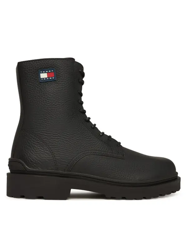 Tommy Jeans Tommy Jeans Gležnjače Tjm Lace Up Tumbled High EM0EM01631 Crna