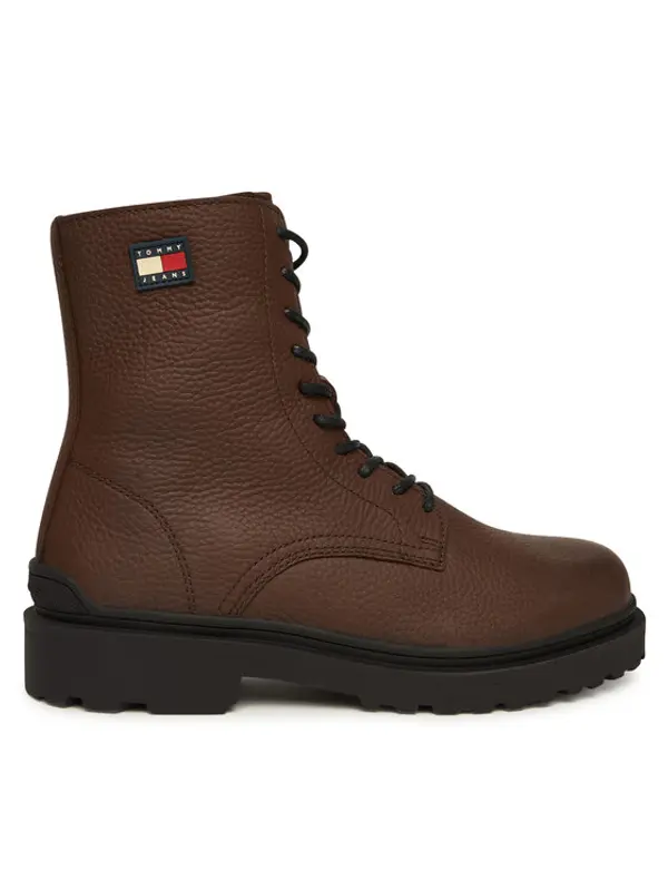 Tommy Jeans Tommy Jeans Gležnjače Tjm Lace Up Tumbled High EM0EM01631 Smeđa