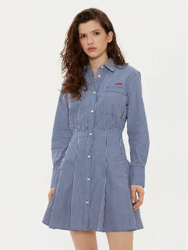 Tommy Jeans Tommy Jeans Haljina košulja DW0DW20470 Tamnoplava Regular Fit