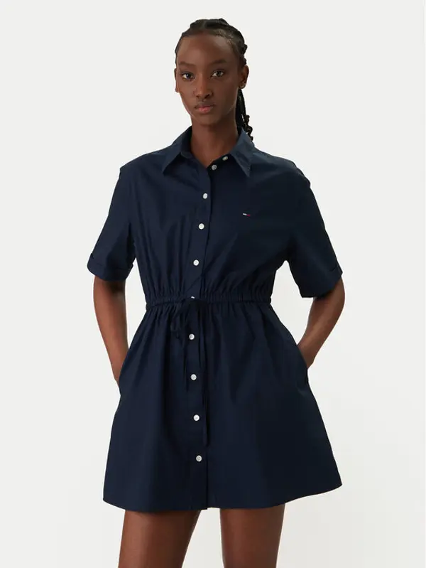 Tommy Jeans Tommy Jeans Haljina košulja DW0DW20617 Tamnoplava Regular Fit