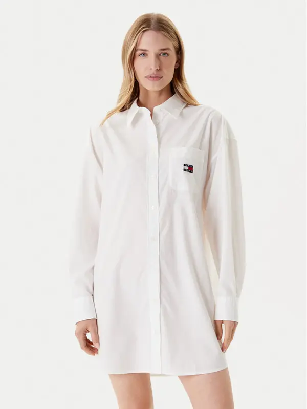 Tommy Jeans Tommy Jeans Haljina košulja DW0DW21122 Bijela Relaxed Fit