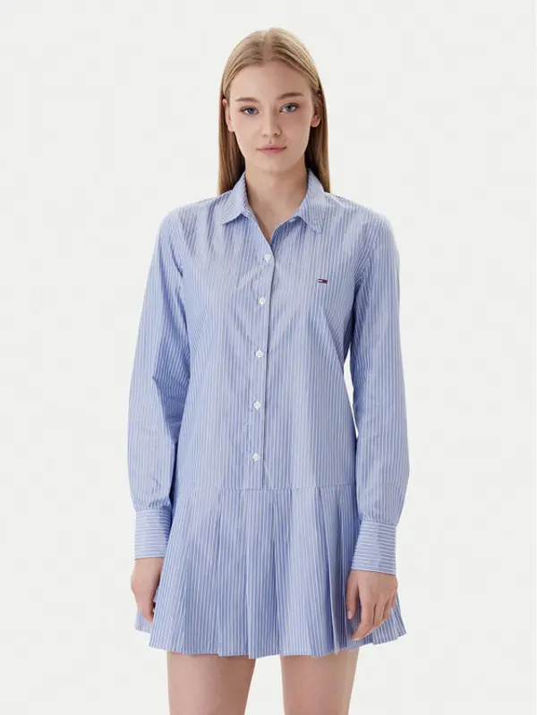 Tommy Jeans Tommy Jeans Haljina košulja Party DW0DW22635 Plava Regular Fit