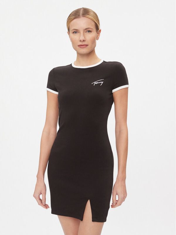 Tommy Jeans Tommy Jeans Haljina za svaki dan Bodycon DW0DW17409 Crna Slim Fit