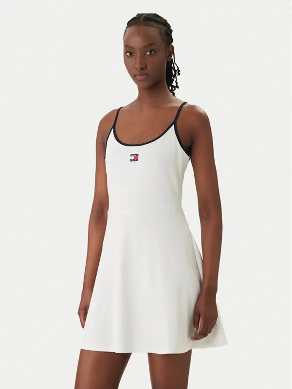 Tommy Jeans Tommy Jeans Haljina za svaki dan DW0DW22335 Bijela Slim Fit