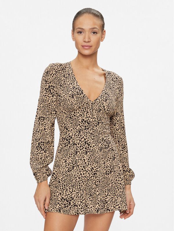 Tommy Jeans Tommy Jeans Haljina za svaki dan Leo Hook & Eye DW0DW16478 Bež Regular Fit