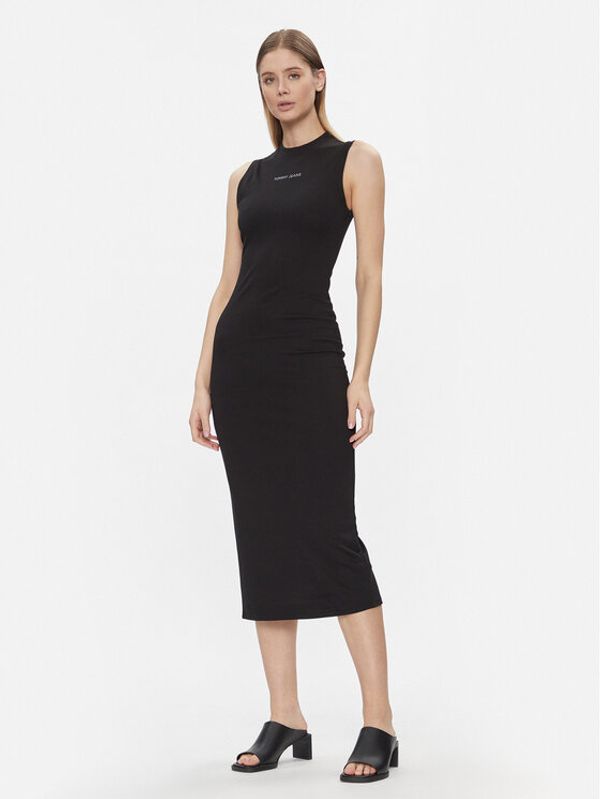 Tommy Jeans Tommy Jeans Haljina za svaki dan Small Classic DW0DW17412 Crna Slim Fit