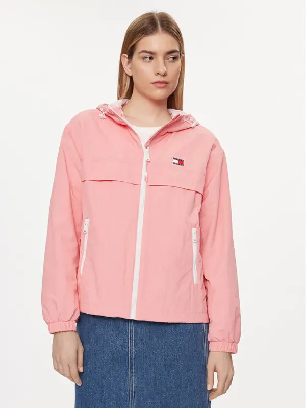 Tommy Jeans Tommy Jeans Jakna protiv vjetra Chicago DW0DW17747 Ružičasta Regular Fit