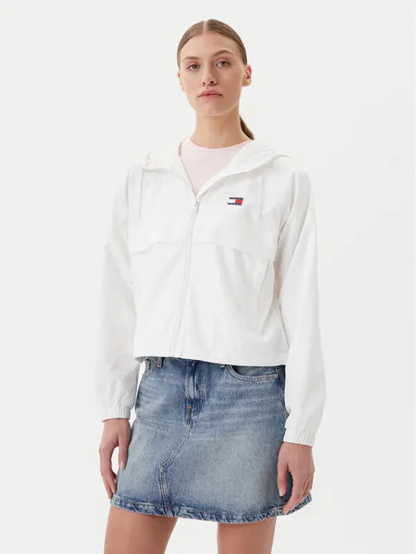 Tommy Jeans Tommy Jeans Jakna protiv vjetra Essential DW0DW20672 Bijela Relaxed Fit