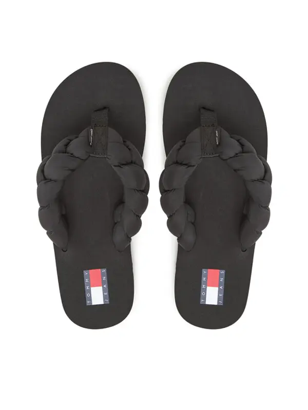 Tommy Jeans Tommy Jeans Japanke Braided Thong Beach Sandal EN0EN02877 Crna