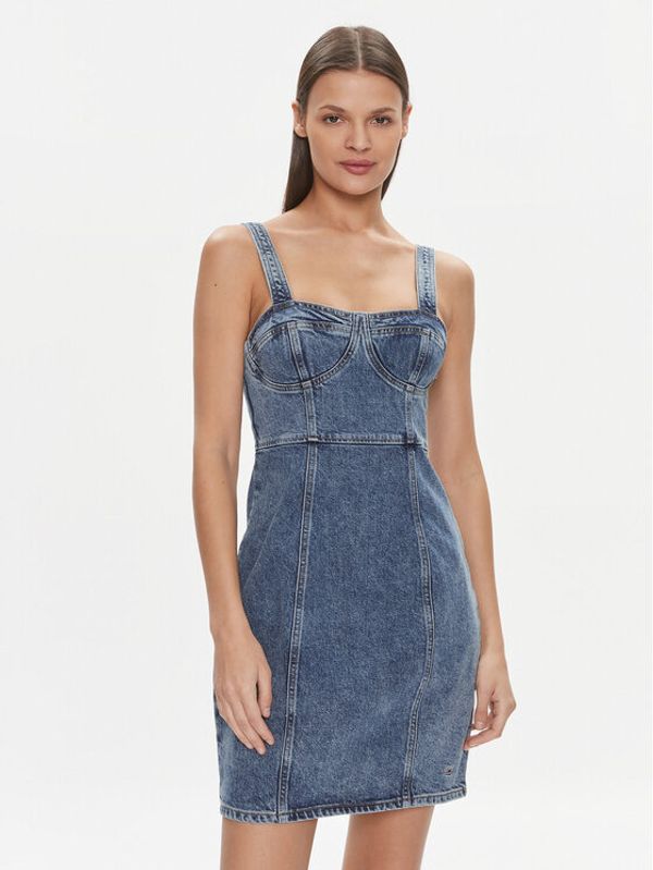 Tommy Jeans Tommy Jeans Jeans haljina DW0DW17054 Plava Slim Fit